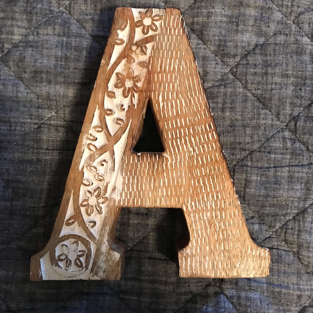 Wooden Letter A decor